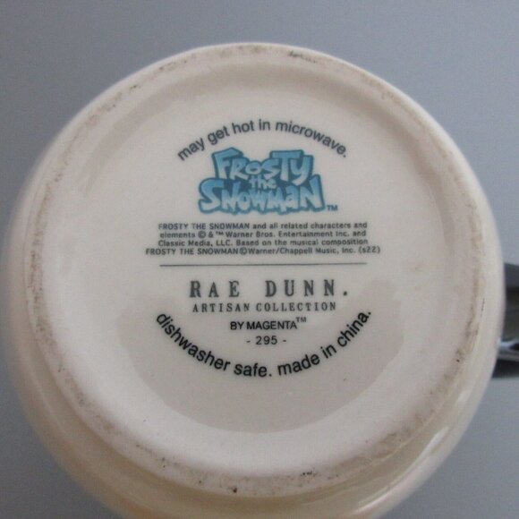 Rae Dunn Frosty The Snowman Figural Christmas Jumbo Coffee Mug Ceramic EUC - Picture 7 of 8
